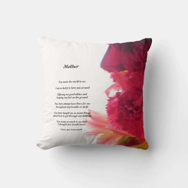 Mother's Poem pattern pillow (Front)