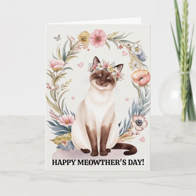 Mothers' s Day From Cat Funny Cute Card (Front)