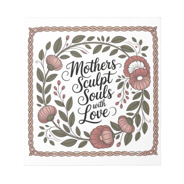 Mothers Sculpt Souls With Love Notepad (Front)