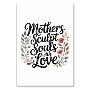 Mothers Sculpt Souls With Love Table Number