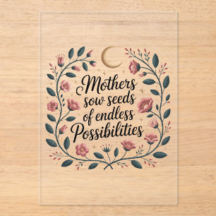 Mothers Sow Seeds Of Endless Possibilities Acrylic Invitations