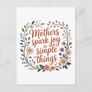 Mothers Spark Joy In Simple Things Invitation Postcard