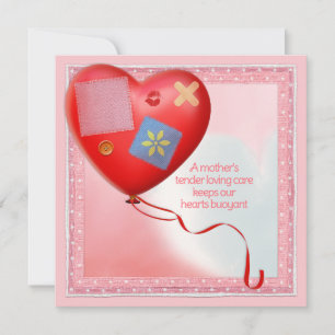 Mother's TLC Heart Balloon Card