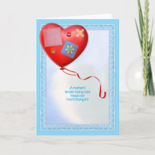 Mother's TLC Heart Balloon Thank You Card