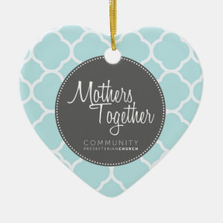 Mothers Together Grey Logo Heart Ornament