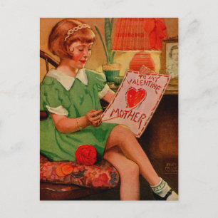Mother's Valentine Holiday Postcard