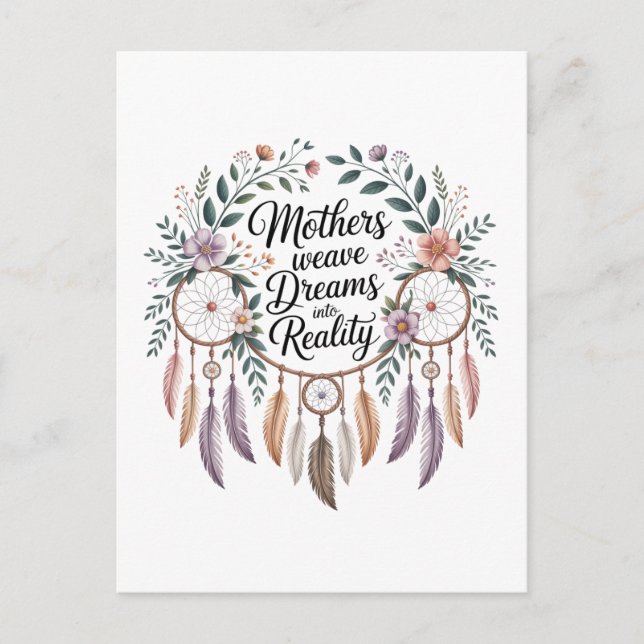 Mothers Weave Dreams Into Reality Postcard (Front)