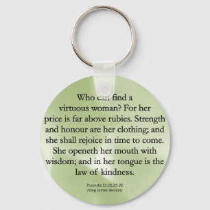 Mothers' Worth Cannot be Measured  (Proverbs 31) Key Ring