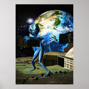 Mothership Alien Pirate Poster