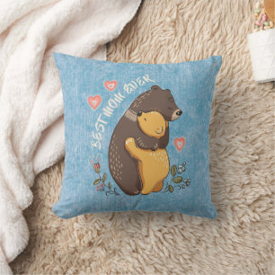 MOTHES day gift idea, best mum ever mama bear Cushion