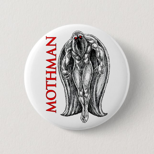 Mothman 6 Cm Round Badge (Front)