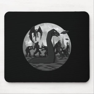 Mothman Bigfoot Loch Ness Monster Aliens Ufo Fun C Mouse Mat