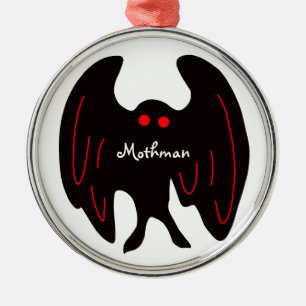 Mothman Christmas Metal Tree Decoration