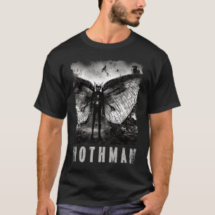 Mothman Creepy Photo Cryptid Distressed T-Shirt