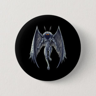 Mothman Cryptid Creature 6 Cm Round Badge