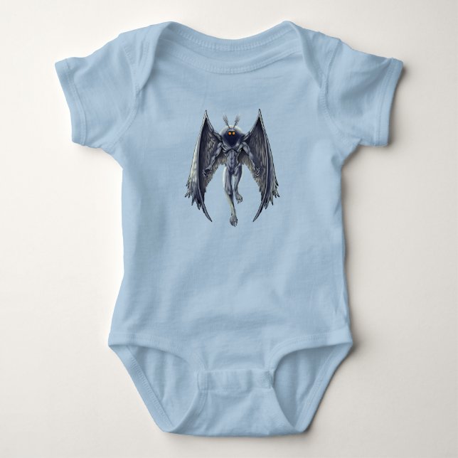 Mothman Cryptid Creature Baby Bodysuit (Front)