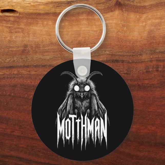 Mothman Cryptid Horror Gothic Paranormal Creature  Key Ring (Front)