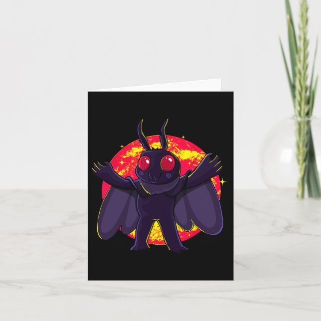 Mothman Cute Cryptid Creatures Point Pleasant Wv R Card (Front)