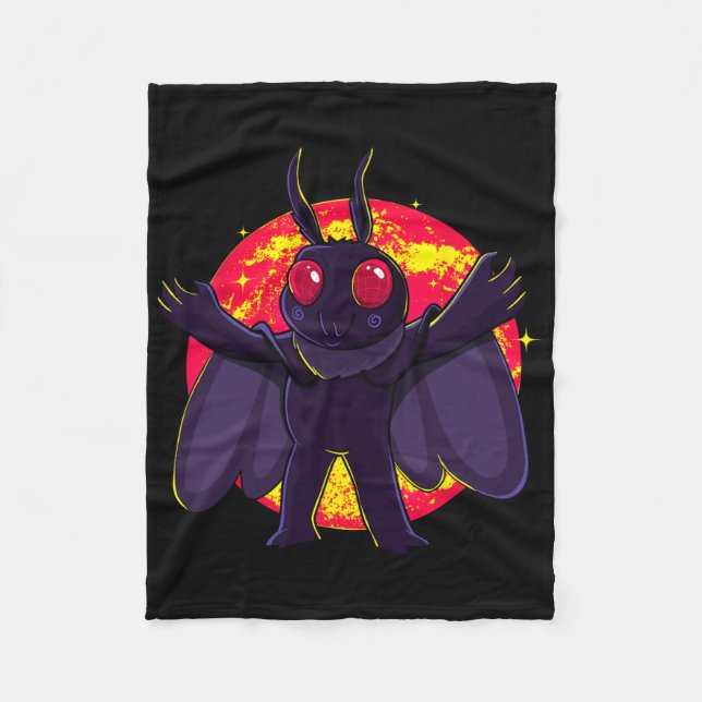 Mothman Cute Cryptid Creatures Point Pleasant Wv R Fleece Blanket (Front)