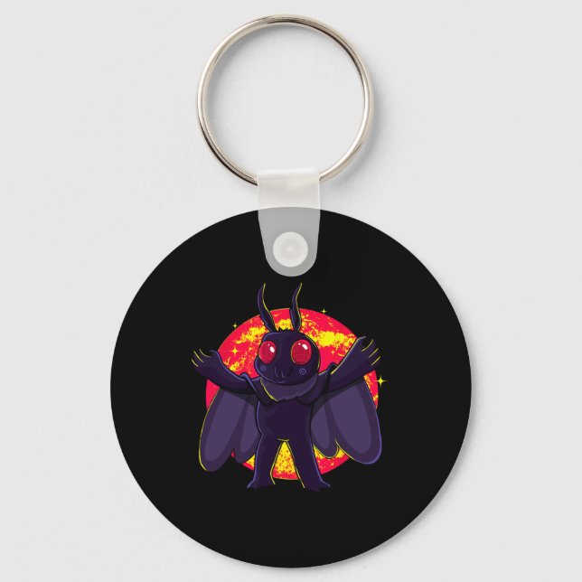 Mothman Cute Cryptid Creatures Point Pleasant Wv R Key Ring (Front)