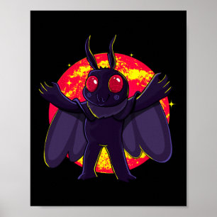 Mothman Cute Cryptid Creatures Point Pleasant WV R Poster