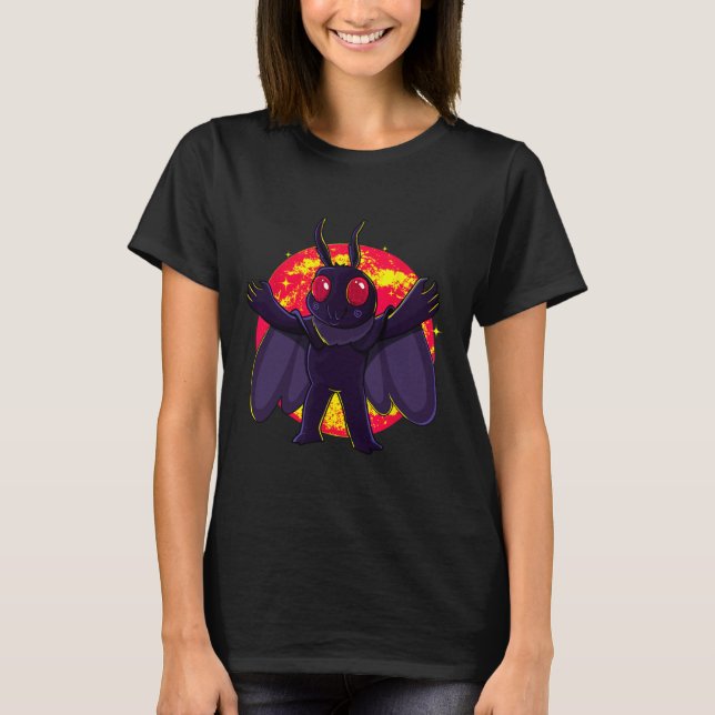 Mothman Cute Cryptid Creatures Point Pleasant WV R T-Shirt (Front)