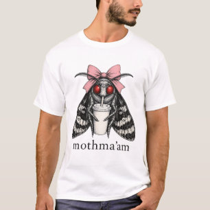 Mothman Drinking Coffee Cryptid Meme T-Shirt