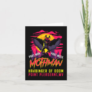 Mothman Fun Cryptid Harbinger Part Man Part Moth  Card