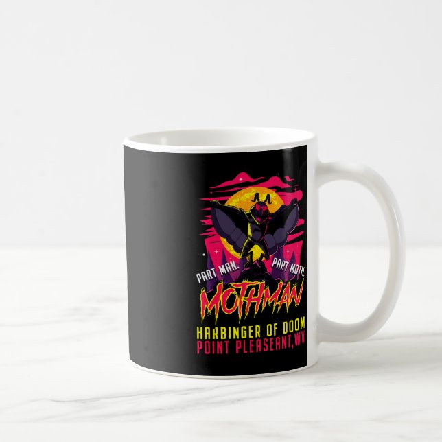 Mothman Fun Cryptid Harbinger Part Man Part Moth  Coffee Mug (Right)