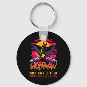 Mothman Fun Cryptid Harbinger Part Man Part Moth  Key Ring