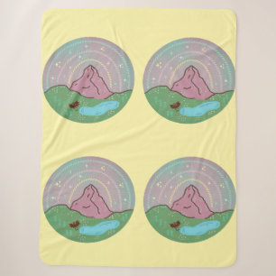 Mothman Home Planet Cryptid Cosmic Folklore Art Sherpa Blanket