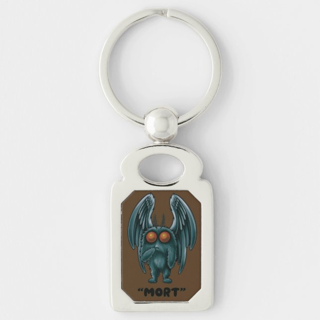 Mothman “Mort” Cryptid  Key Ring (Front)