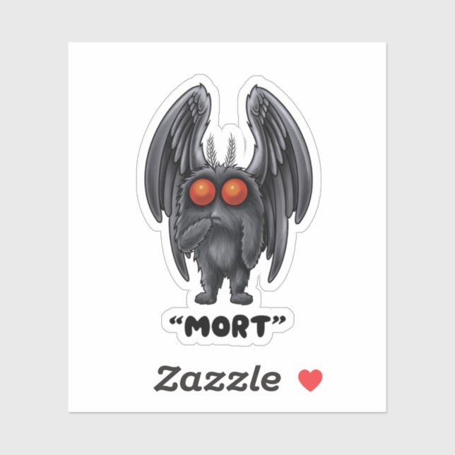 Mothman “Mort” Cryptid sticker (Sheet)