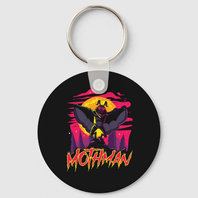 Mothman Movie Fun Cryptid Halloween Myth Monster C Key Ring (Front)