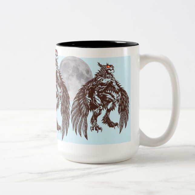 Mothman Night Owl Big Moon Mug (Right)