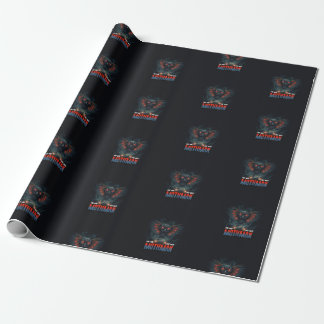 Mothman Night Sky with Car Lights Wrapping Paper