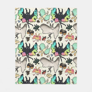 Mothman Pattern Fleece Blanket