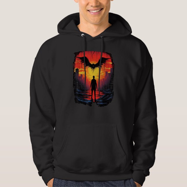 Mothman  Point Pleasant  Mystic Men Women Cryptid Hoodie (Front)