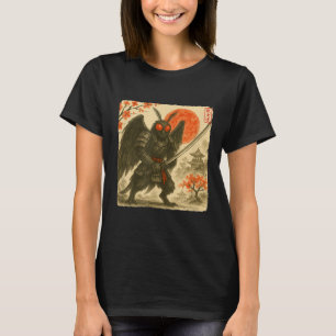 Mothman Samurai Japanese Warrior Costume Sumi-e Ar T-Shirt