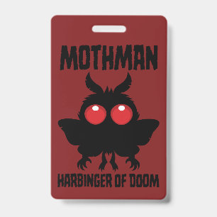 Mothman - Spooky Cute Harbinger Of Doom ID Badge