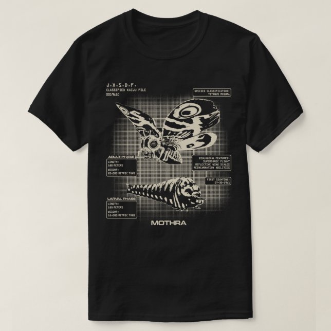 MOTHRA Kaiju Files T-Shirt (Design Front)