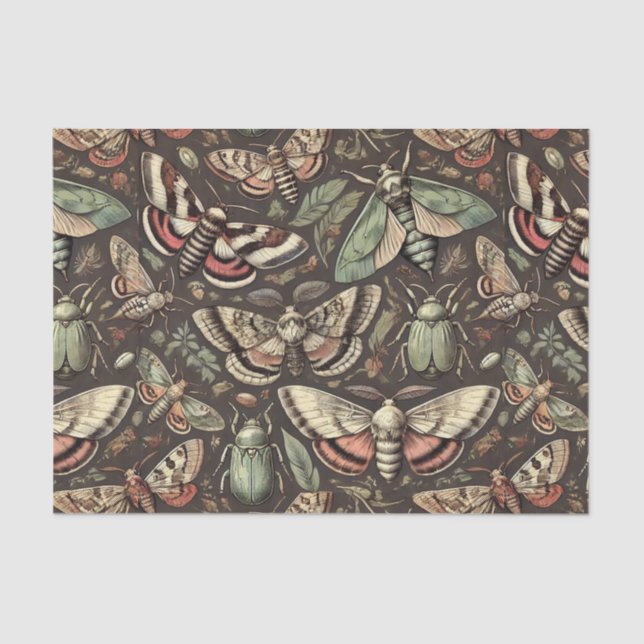 Moths and Beetles Tissue Paper | Nature-Inspired (Front)
