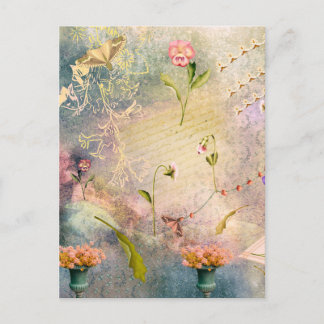 Moths and Pansies Postcard