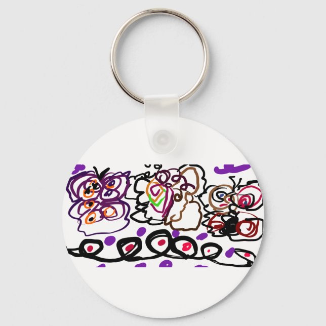 Moths' art  key ring (Front)