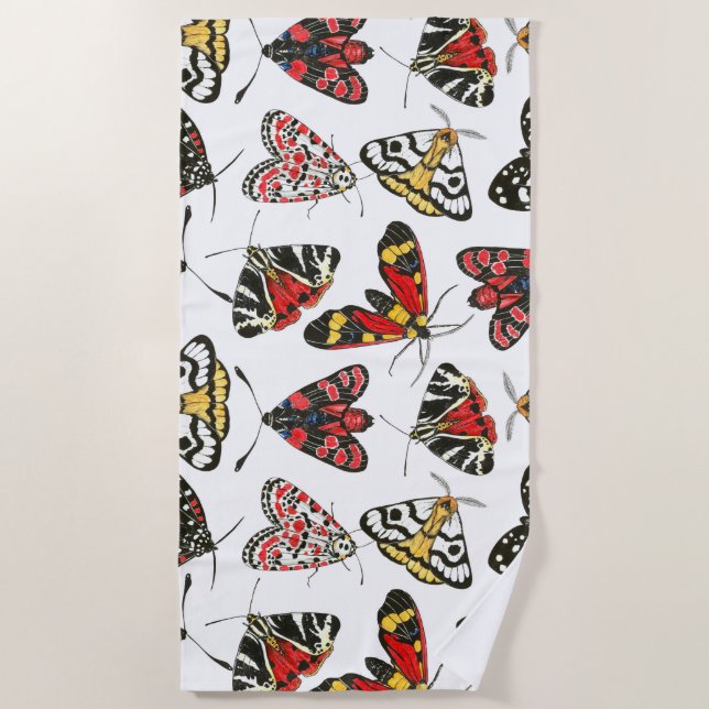 Moths Beach Towel (Front)