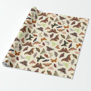 Moths Cottagecore Wrapping Paper