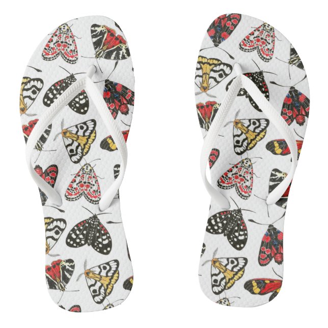 Moths Flip Flops (Footbed)