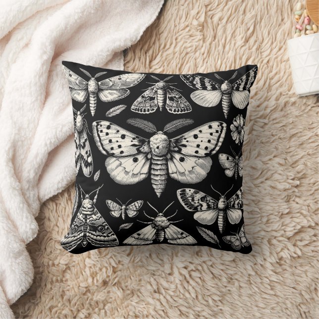 Moths, Leaves and Flowers Natural History  Cushion (Blanket)