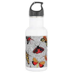 Moths on hydrangea 532 ml water bottle