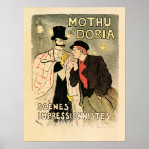 MOTHU & DORIA Theophile Steinlen French Theatre Poster